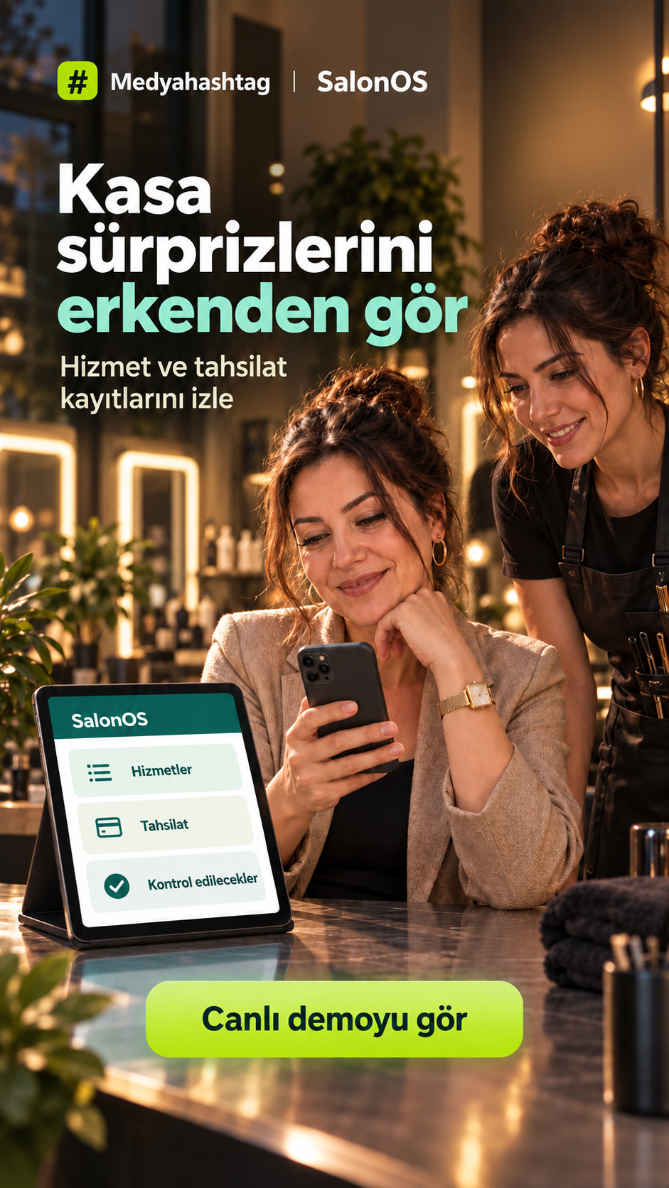 Temsili görsel: hizmet, ödeme ve kontrol edilecek kayıt aynı akışta