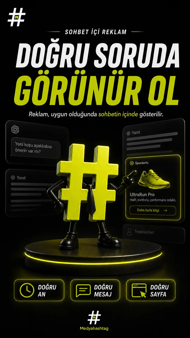 Sohbet içi reklam — doğru soruda görünür ol